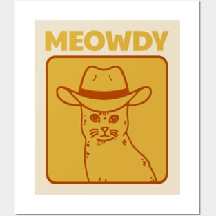 Meowdy - Funny Cat Posters and Art